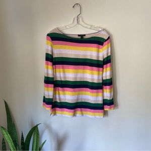 J. Crew Striped Colorful Blouse Size XS